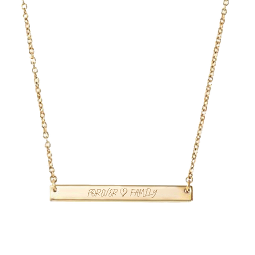 Forever Family Gold Bar Necklace