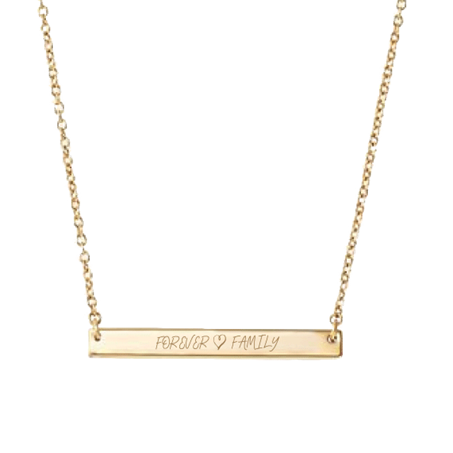 Forever Family Gold Bar Necklace